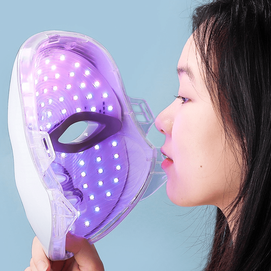 Full Coverage 7 Color Wireless LED Mask - GloSculpt Skin