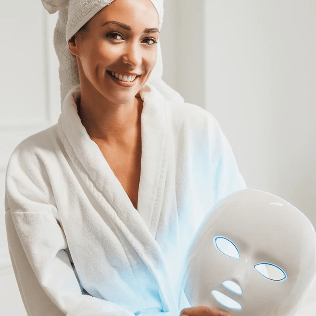 Full Coverage 7 Color Wireless LED Mask - GloSculpt Skin